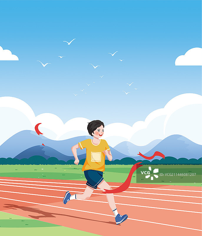 学生操场跑步比赛图片素材