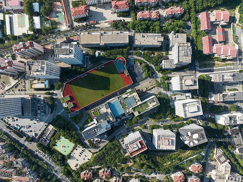 青岛市南区软件园鸟瞰图（元宇宙）图片素材