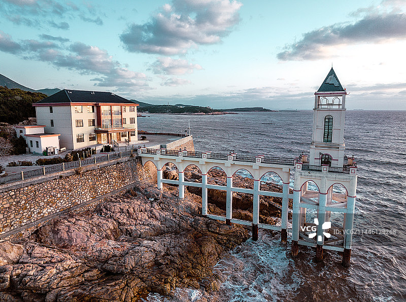 宁波象山松兰山饭桶山航拍全景图片素材