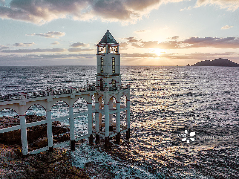 宁波象山松兰山饭桶山航拍全景图片素材