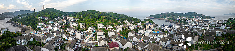 舟山白沙岛航拍全景图片素材