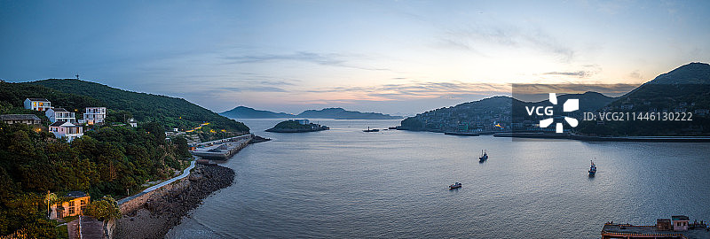 舟山白沙岛航拍全景图片素材