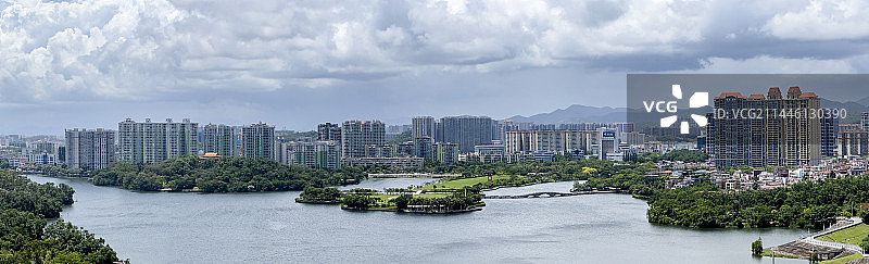 航拍阳江鸳鸯湖图片素材