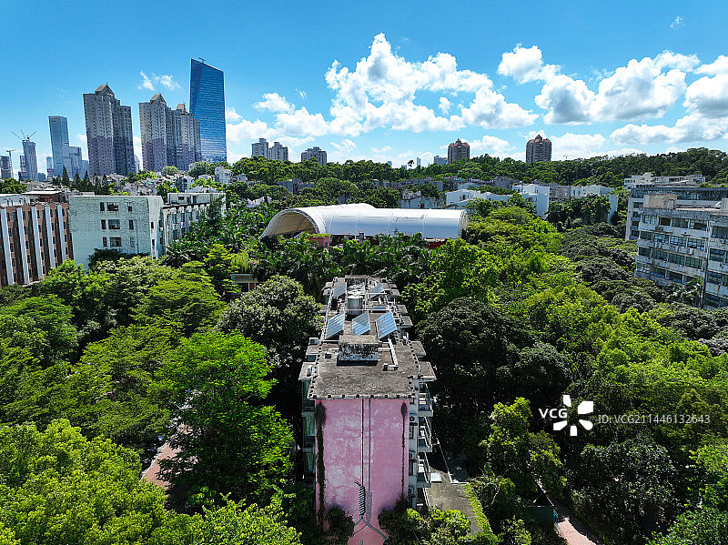广东省深圳市南山区华侨城创意文化园航拍图片素材