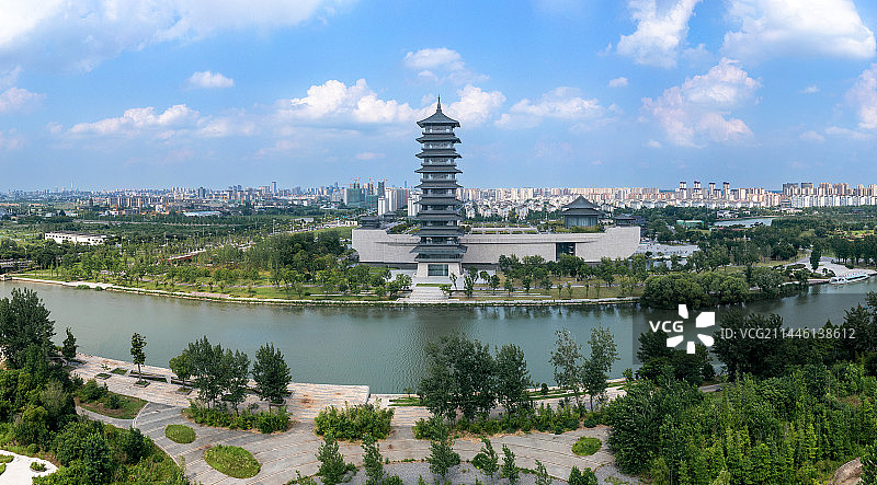 扬州运河三湾景区风光图片素材