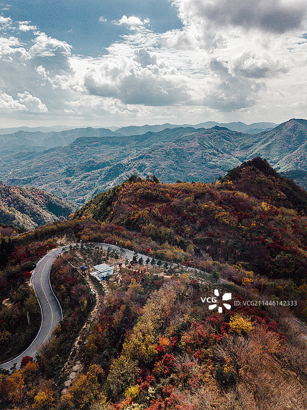 宁波余姚四明山航拍全景图片素材