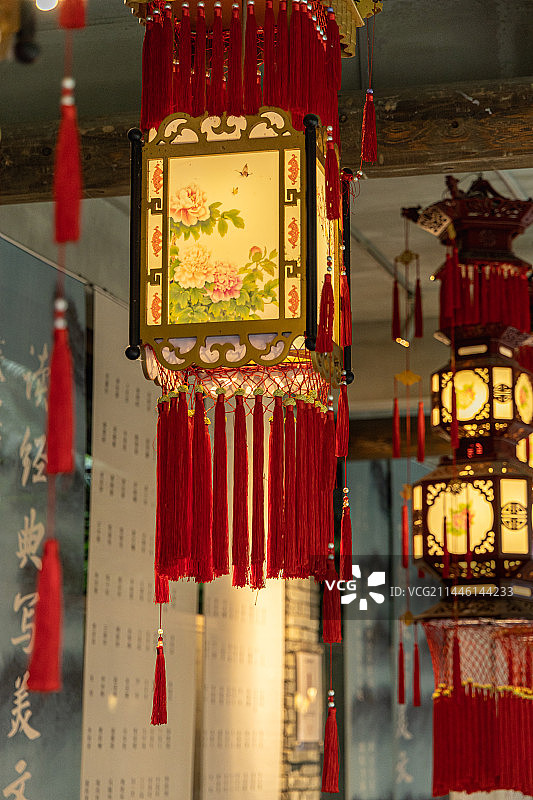 中国传统宫灯/灯笼/花灯图片素材