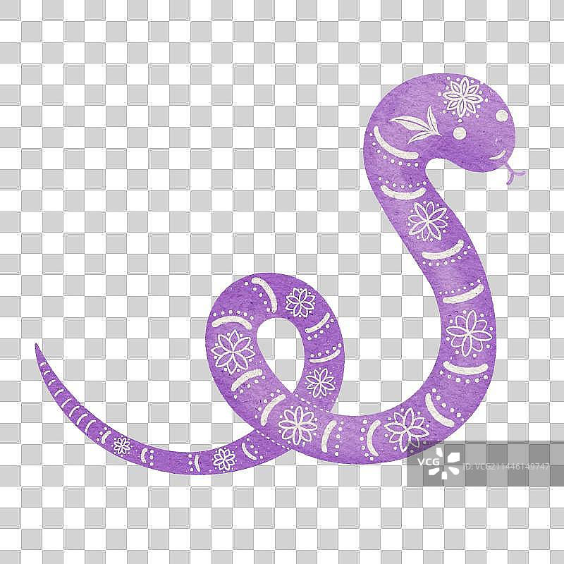生肖蛇剪影元素图片素材