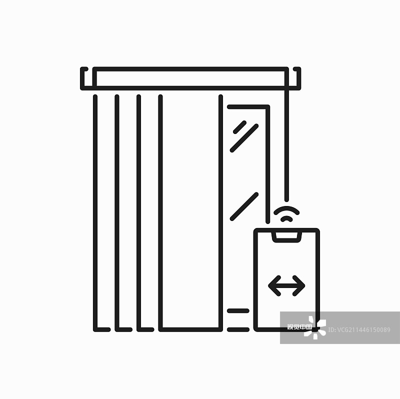 日式百叶窗遥控轮廓图标图片素材
