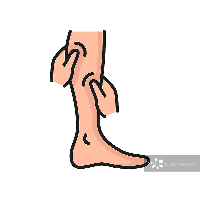 静脉曲张预防腿部肿胀按摩图片素材