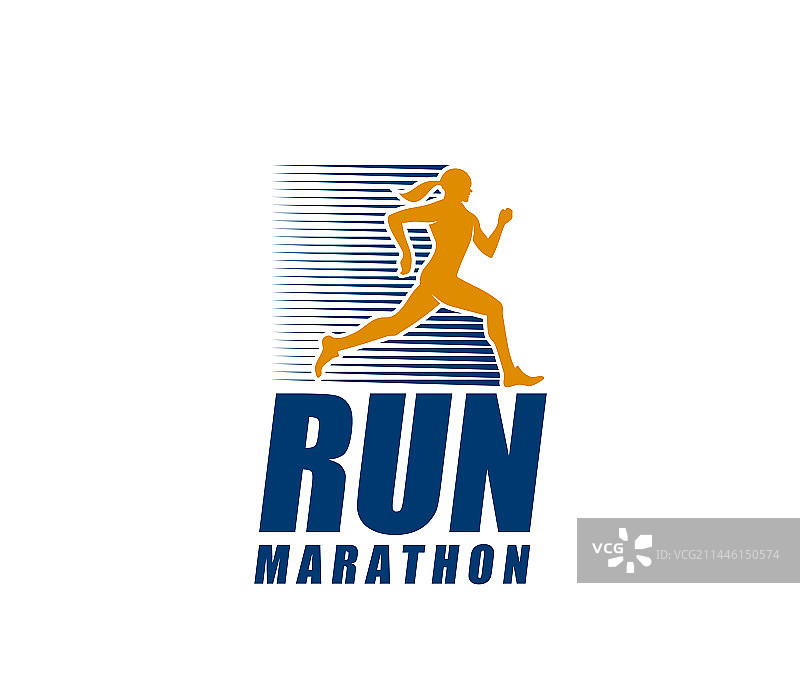 马拉松赛跑运动图标图片素材