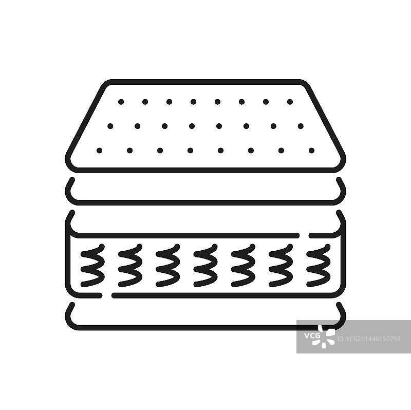 带金属脊柱弹簧的矫形床垫图片素材