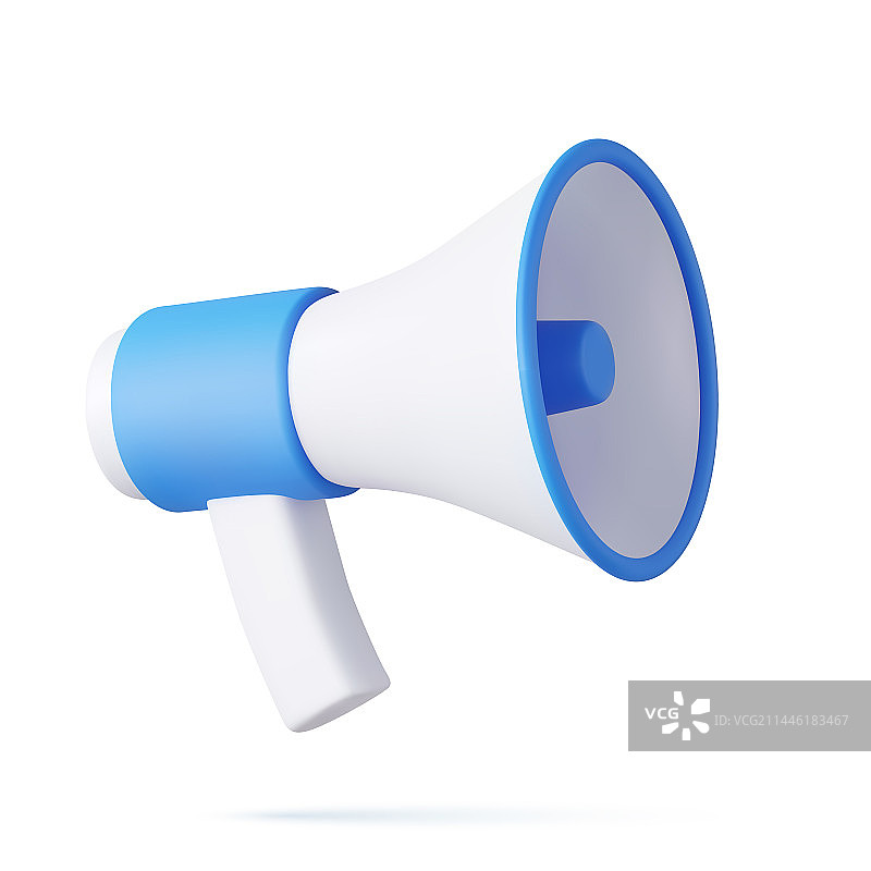 3D塑料扩音器图片素材