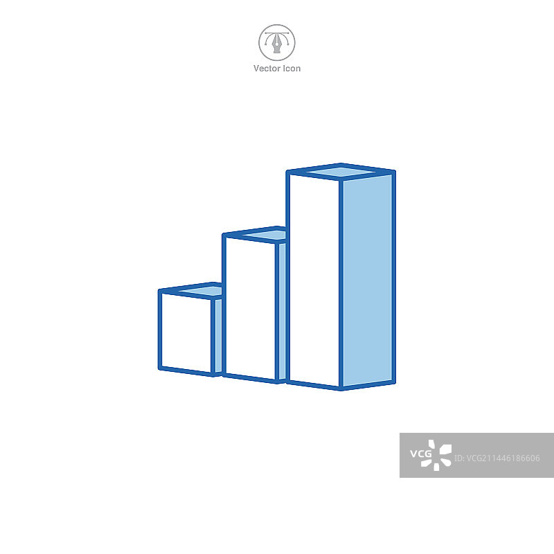 包含数据可视化的条形图图标图片素材