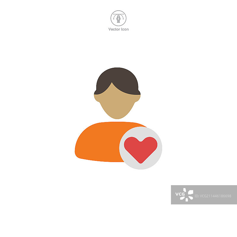 代表客户资料图标的简洁设计图片素材