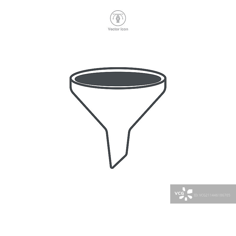 一个引人注目的漏斗图形图片素材