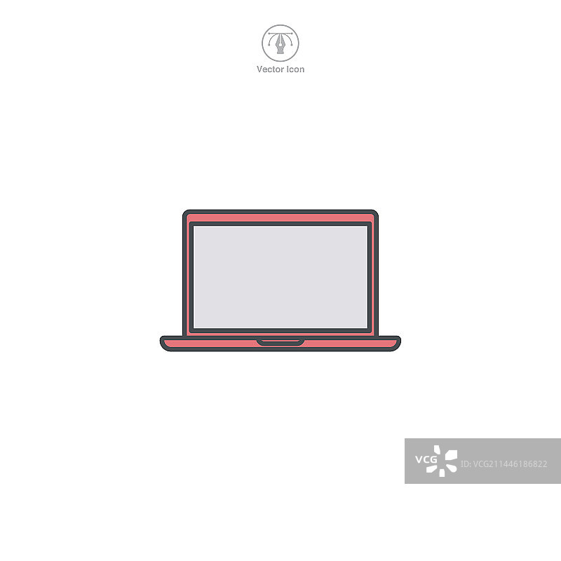 象征技术的时尚笔记本电脑图标图片素材