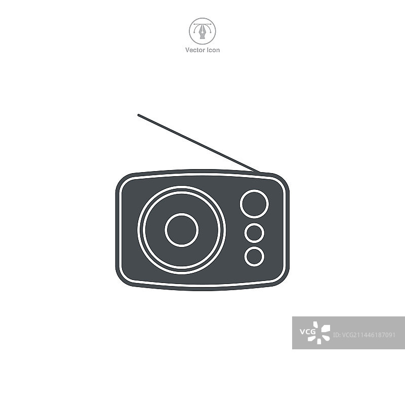 代表音频的收音机视觉表现图片素材