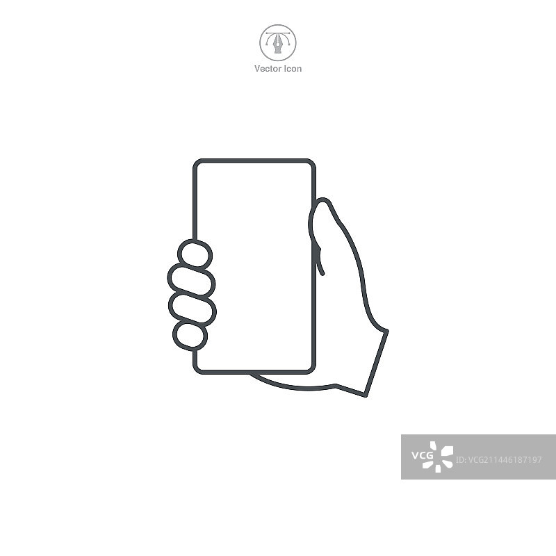 手持智能手机图标图片素材