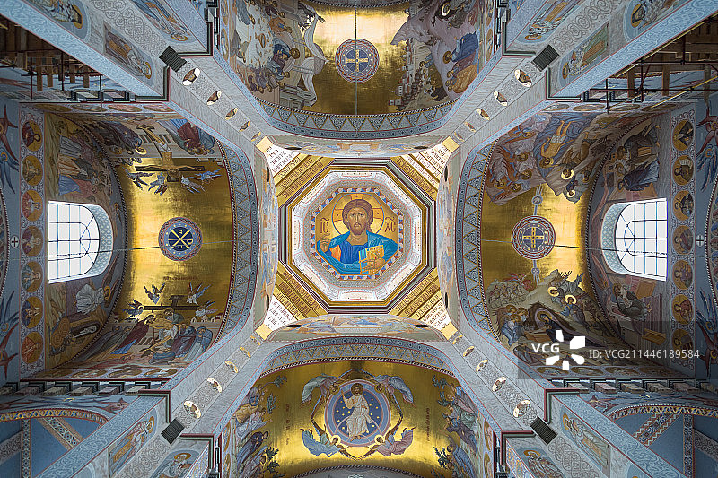 叶卡捷琳堡滴血大教堂内景图片素材