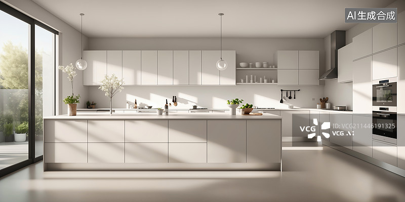 【AI数字艺术】厨房空间设计图片素材