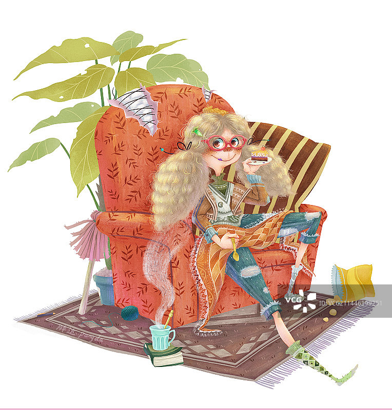 快乐小宅女图片素材