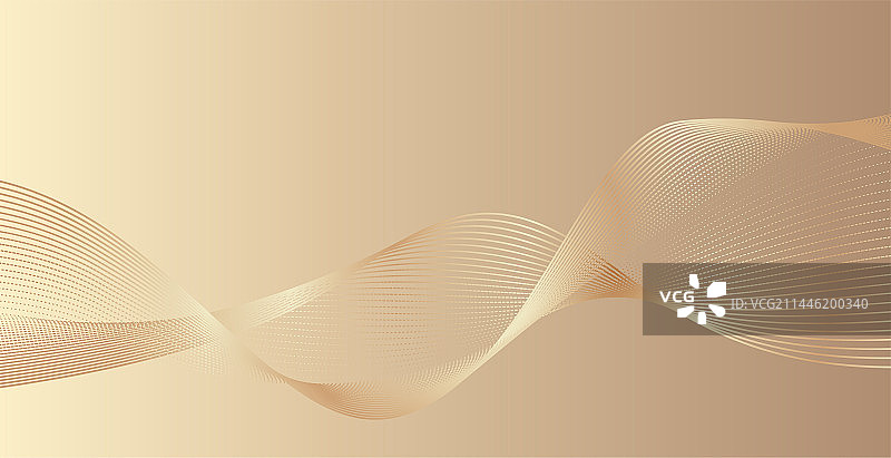 金色奢华优雅曲线商务科技感矢量背景素材图片素材