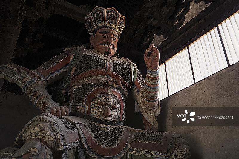 大同 善化寺 天王塑像图片素材