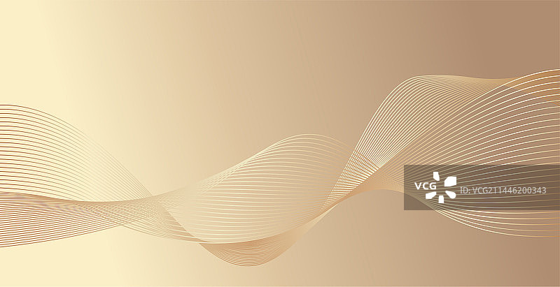 金色奢华优雅曲线商务科技感矢量背景素材图片素材