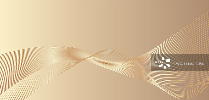 金色奢华优雅曲线商务科技感矢量背景素材图片素材