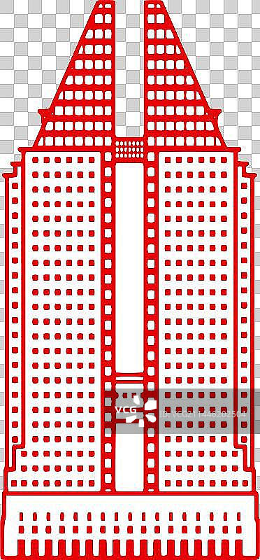 剪纸风格河南郑州裕达国贸酒店建筑图片素材