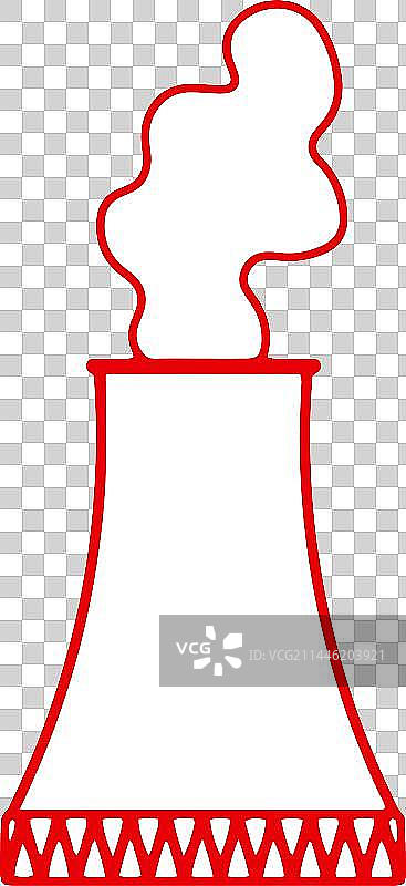 剪纸风格河南郑州新力热电厂建筑图片素材