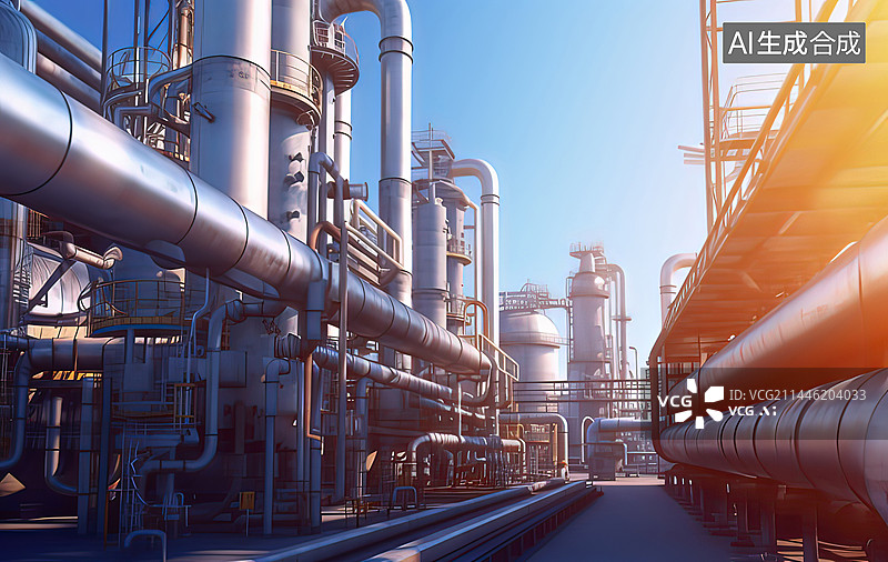 【AI数字艺术】石油天然气管道图片素材