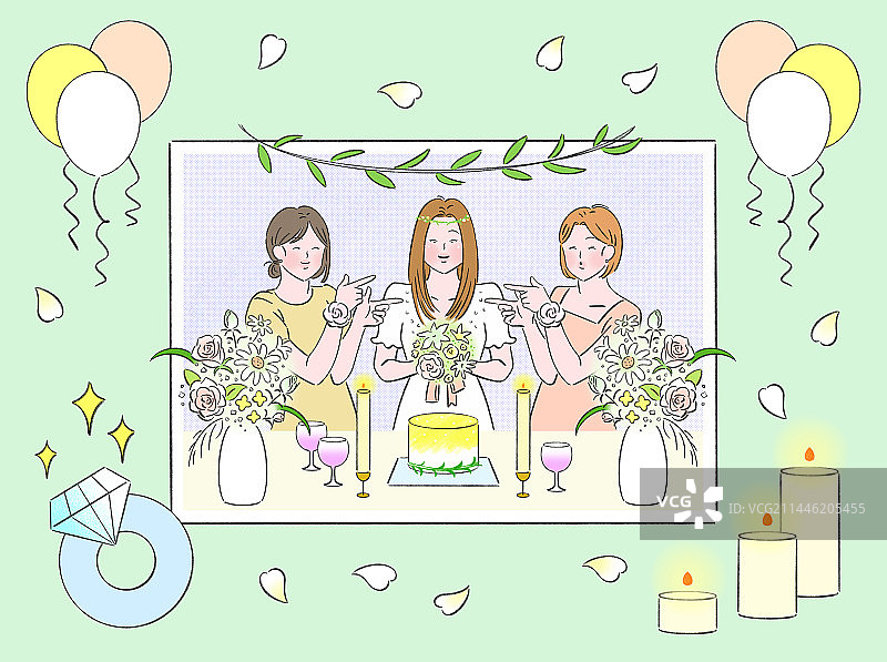 派对，庆祝，女人，朋友，单身女子派对图片素材