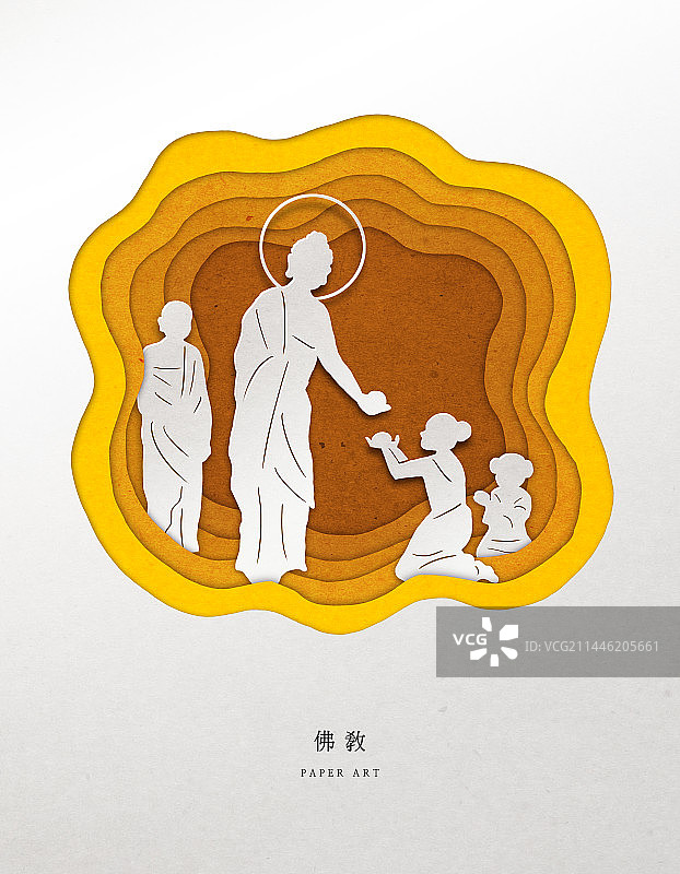 纸艺、宗教、佛教、佛祖、佛诞日图片素材