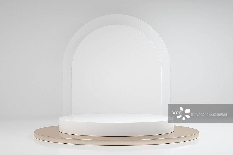 三维渲染空间电商展台背景图片素材