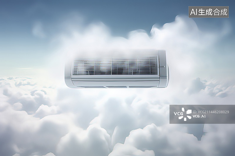 【AI数字艺术】云雾中的空调图片素材
