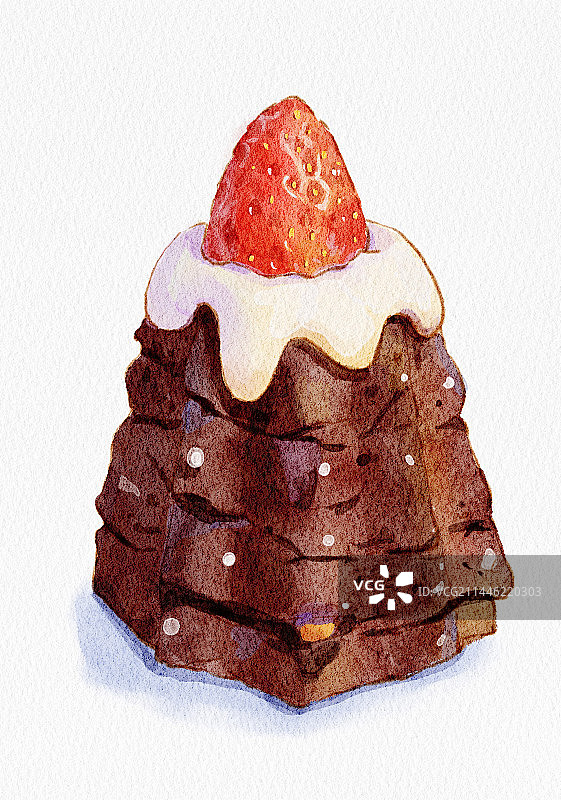 水彩蛋糕图片素材