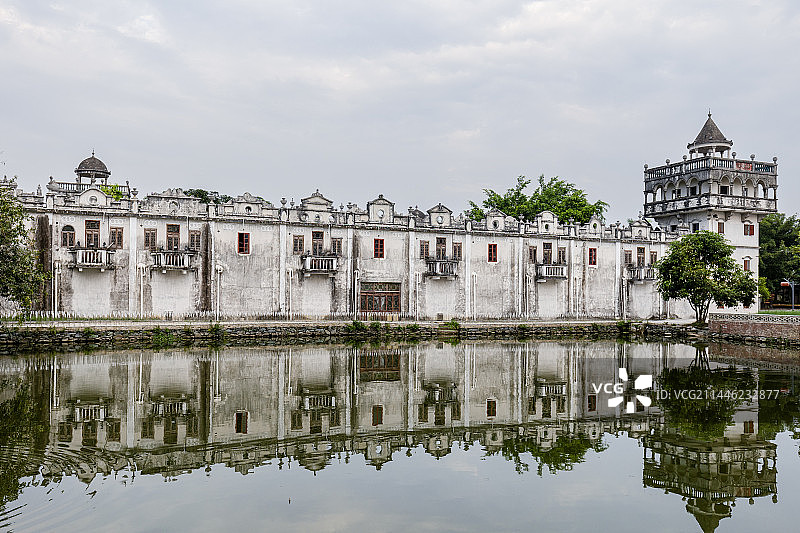 江门开平碉楼群-祖宅村碉庄碉楼图片素材