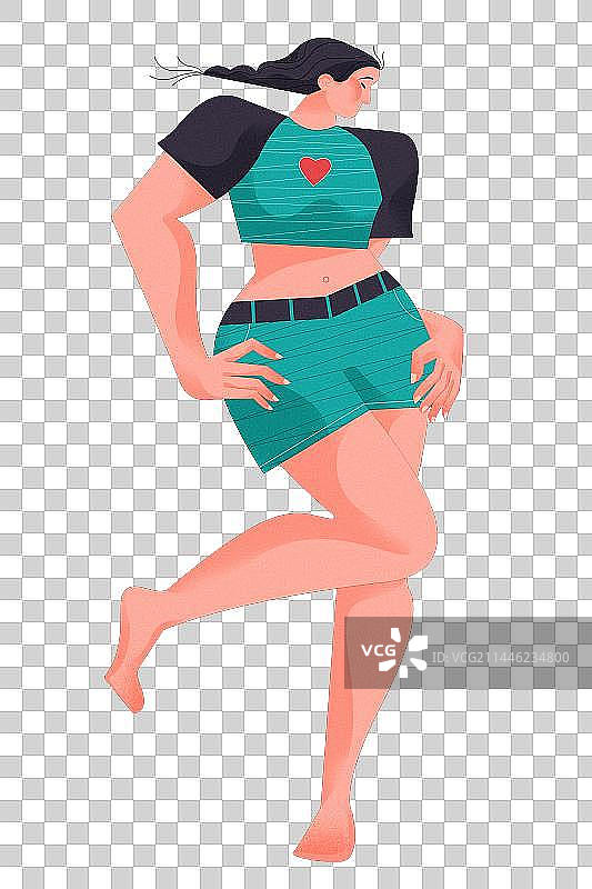 扁平肌理抽象性感的女人图片素材