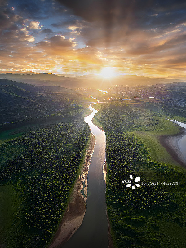 陕西宝鸡千阳县千湖湿地图片素材
