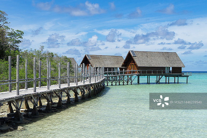 海上水屋图片素材