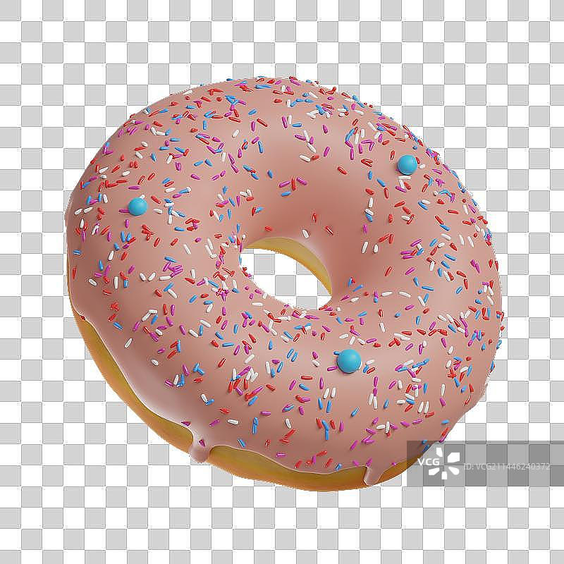 3D甜甜圈透明通道图片素材