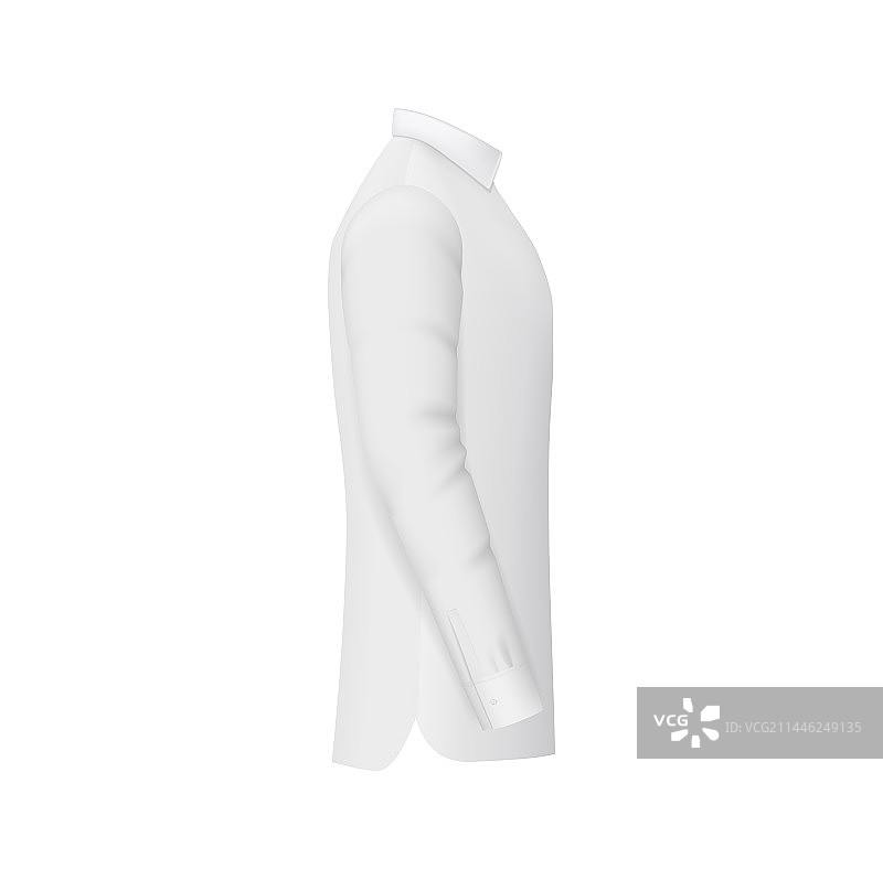 白色男士衬衫样机3D效果图片素材