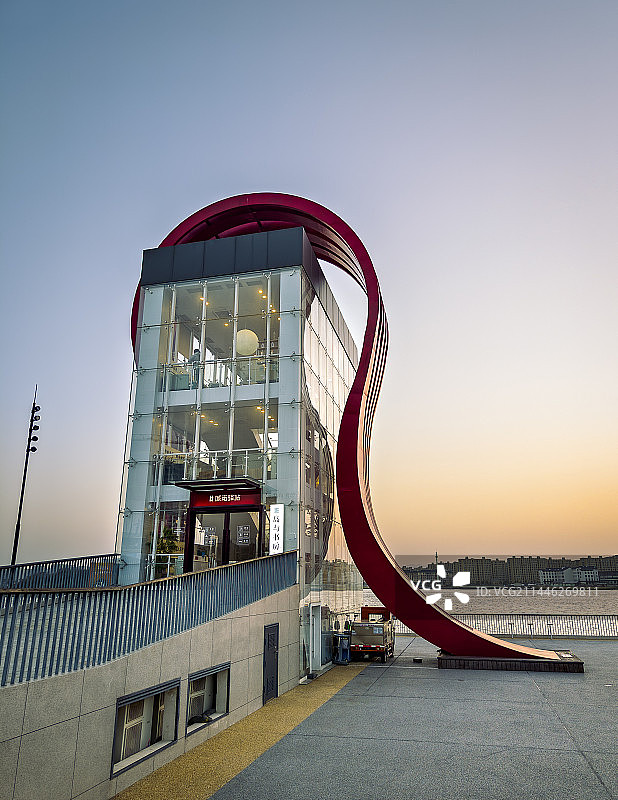 舟山新城海滨日落摄影图片素材