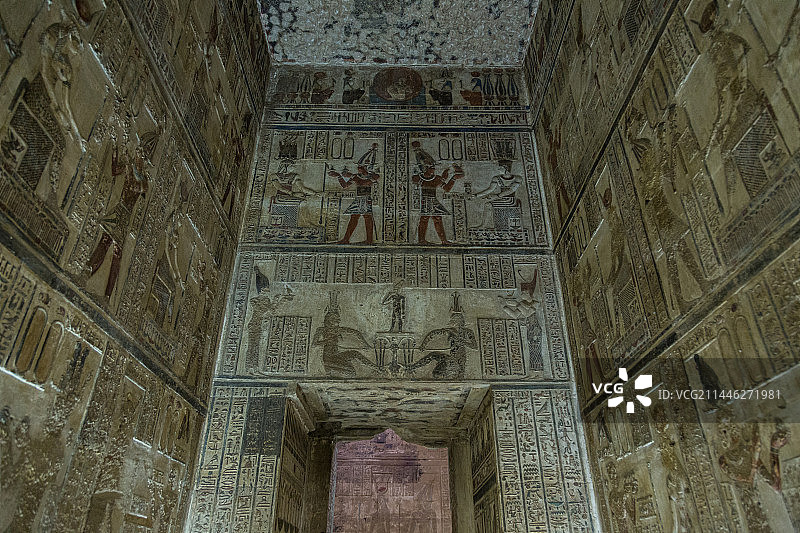 古埃及神庙石雕画图片素材