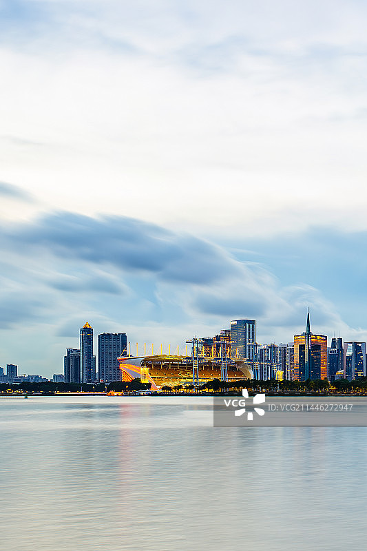 广州珠江新城海心沙亚运公园夜景图片素材