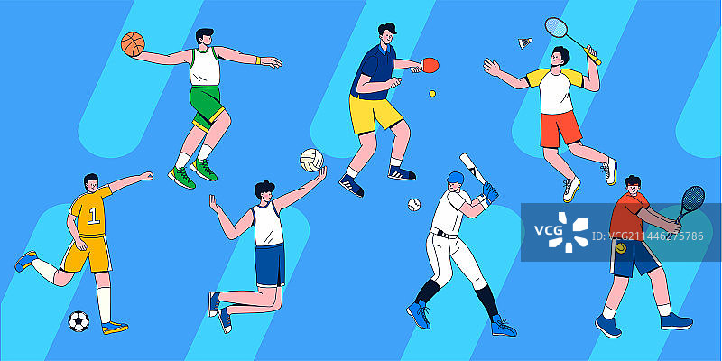 体育运动会比赛插画图片素材