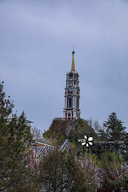 山西省太原市晋商博物院梅山钟楼图片素材