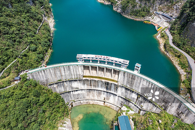 航拍湖南娄底涟源湄江大江口风景区图片素材